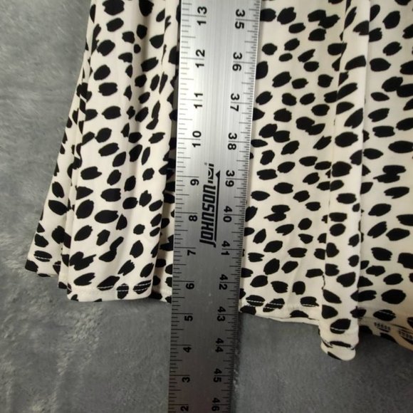 Harper Rose Womens Fit & Flare Dress Ivory Midi Cheetah Print Zip Stretch 14 New - Picture 5 of 8